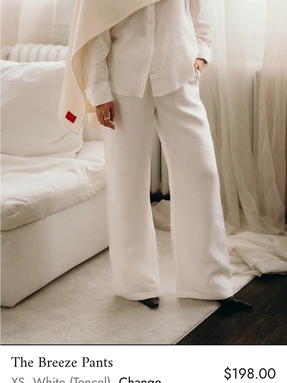 Relaxed Wide-Leg Pants in White